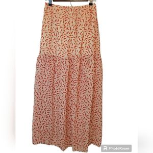 Miss Bee Women's Beach Wear Chili Print Maxi Skirt Size Small
